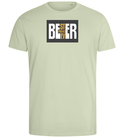 Beer Best Friend Design - Comfort men's fitted t-shirt_SILESTONE_front