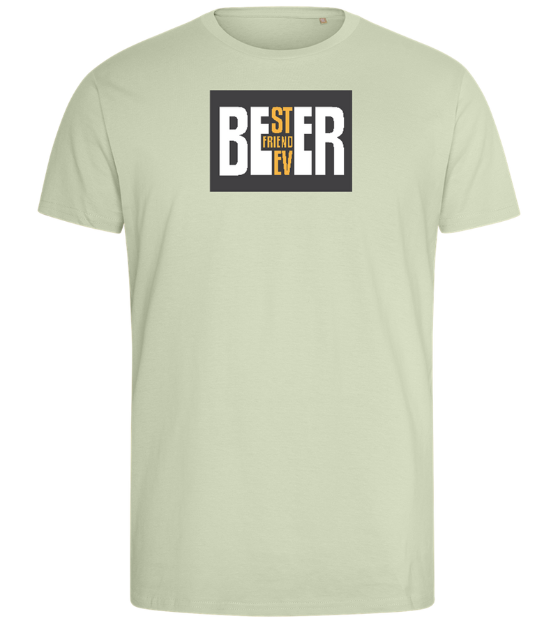 Beer Best Friend Design - Comfort men's fitted t-shirt_SILESTONE_front