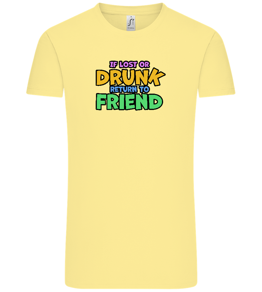Return to Friend Design - Comfort Unisex T-Shirt_AMARELO CLARO_front