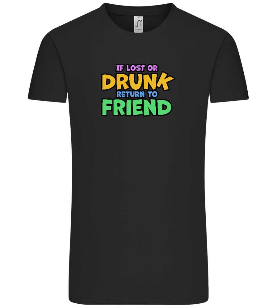 Return to Friend Design - Comfort Unisex T-Shirt_DEEP BLACK_front