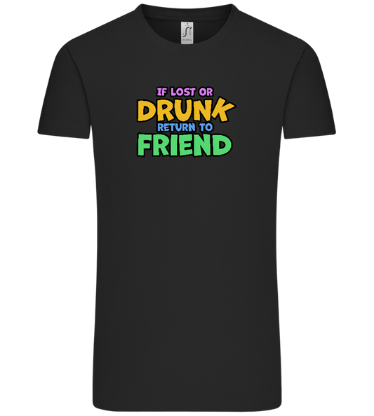 Return to Friend Design - Comfort Unisex T-Shirt_DEEP BLACK_front