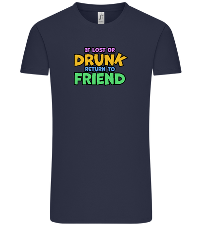 Return to Friend Design - Comfort Unisex T-Shirt_FRENCH NAVY_front