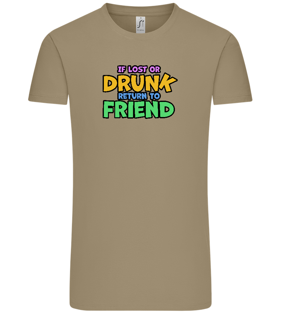 Return to Friend Design - Comfort Unisex T-Shirt_KHAKI_front