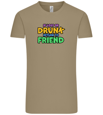 Return to Friend Design - Comfort Unisex T-Shirt_KHAKI_front