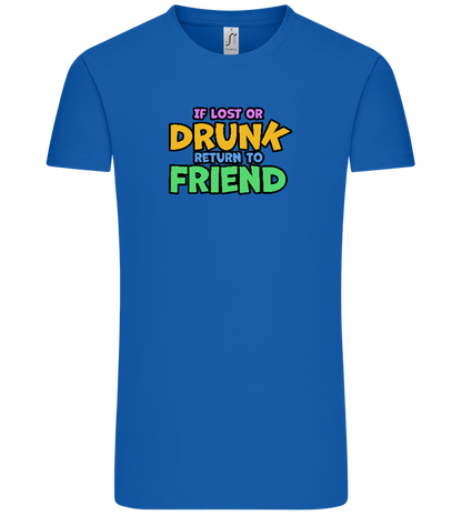 Return to Friend Design - Comfort Unisex T-Shirt_ROYAL_front