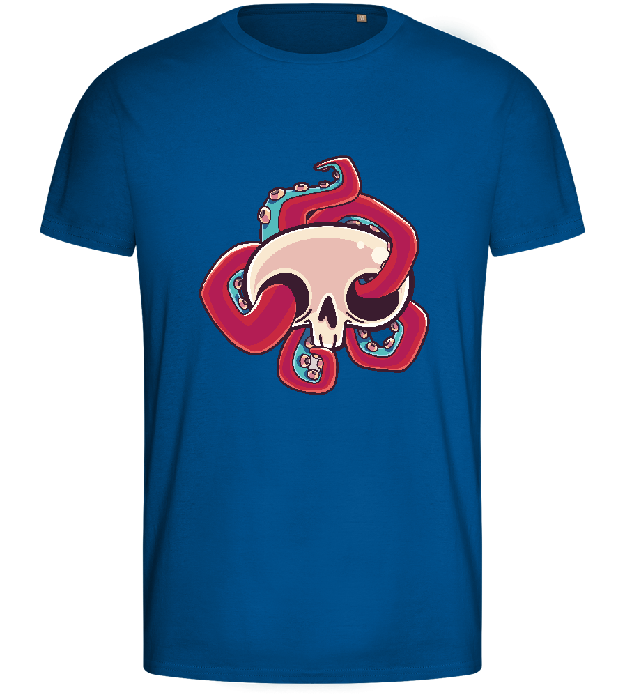 Squid Skull Design - Basic men's fitted t-shirt_ROYAL_front