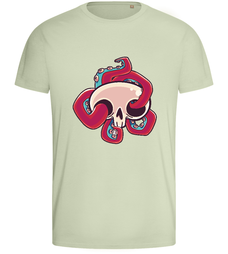 Squid Skull Design - Basic men's fitted t-shirt_SILESTONE_front