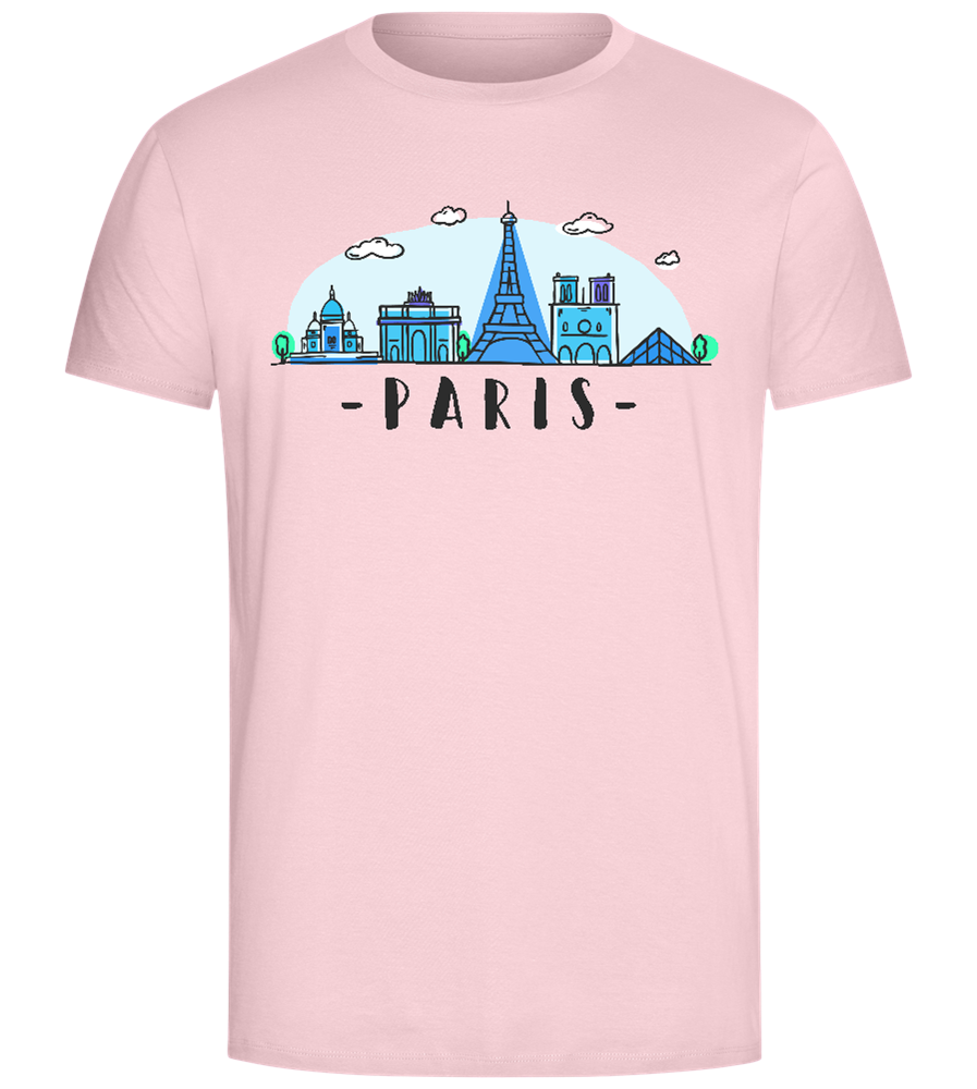 Paris City Skyline Design - Comfort Unisex T-Shirt_CANDY PINK_front
