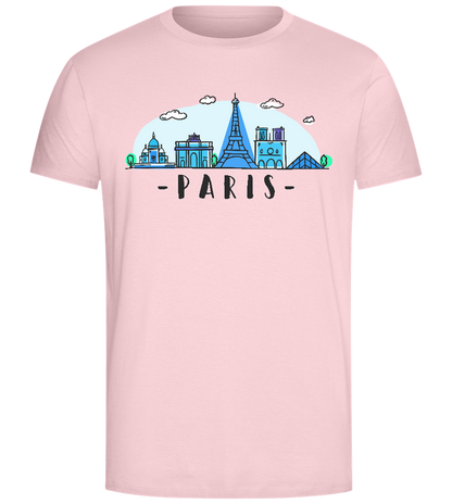 Paris City Skyline Design - Comfort Unisex T-Shirt_CANDY PINK_front