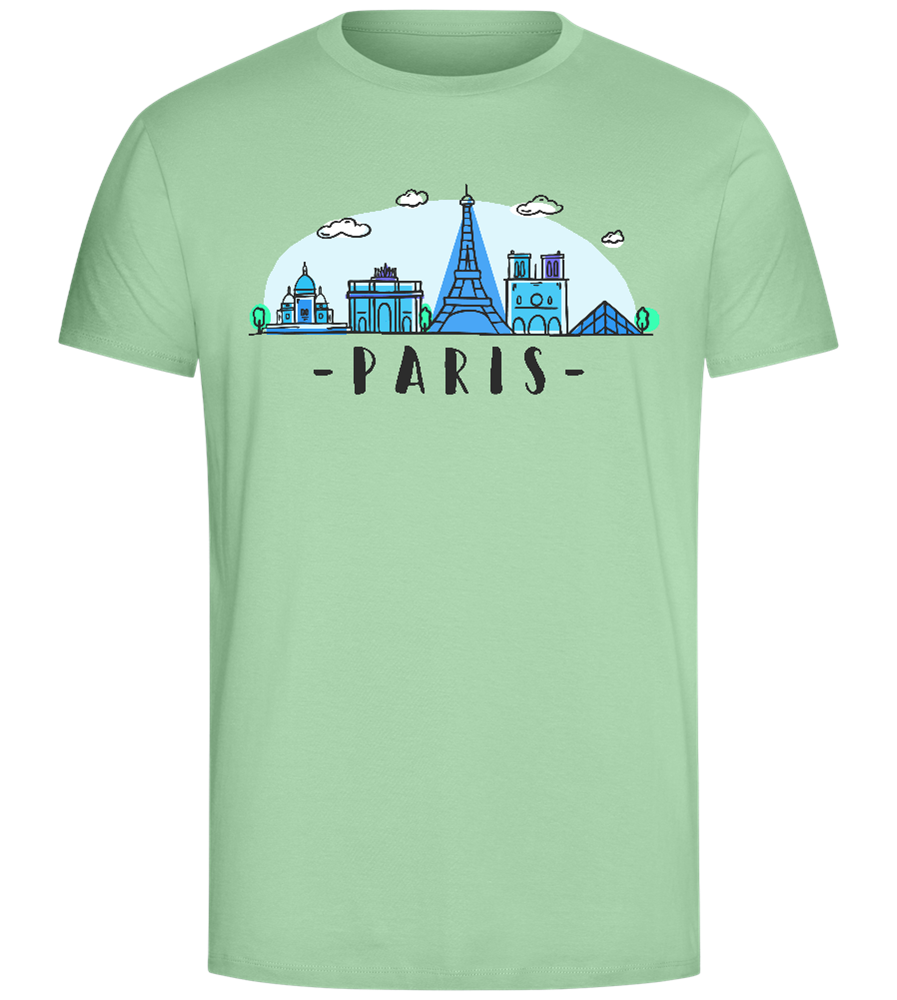 Paris City Skyline Design - Comfort Unisex T-Shirt_ICE GREEN_front