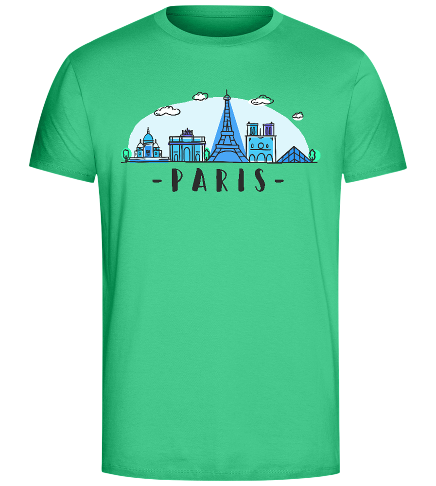 Paris City Skyline Design - Comfort Unisex T-Shirt_SPRING GREEN_front