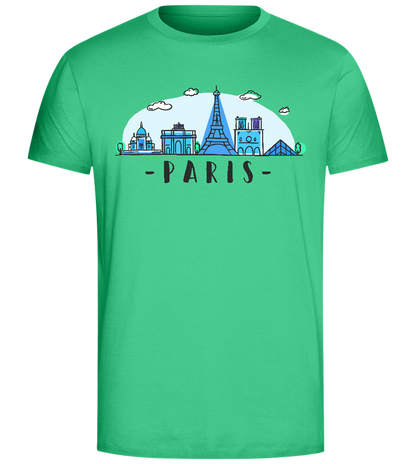 Paris City Skyline Design - Comfort Unisex T-Shirt_SPRING GREEN_front