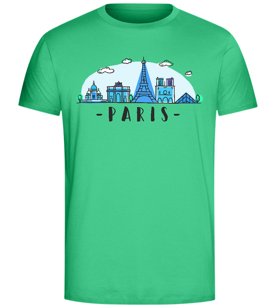 Paris City Skyline Design - Comfort Unisex T-Shirt_SPRING GREEN_front