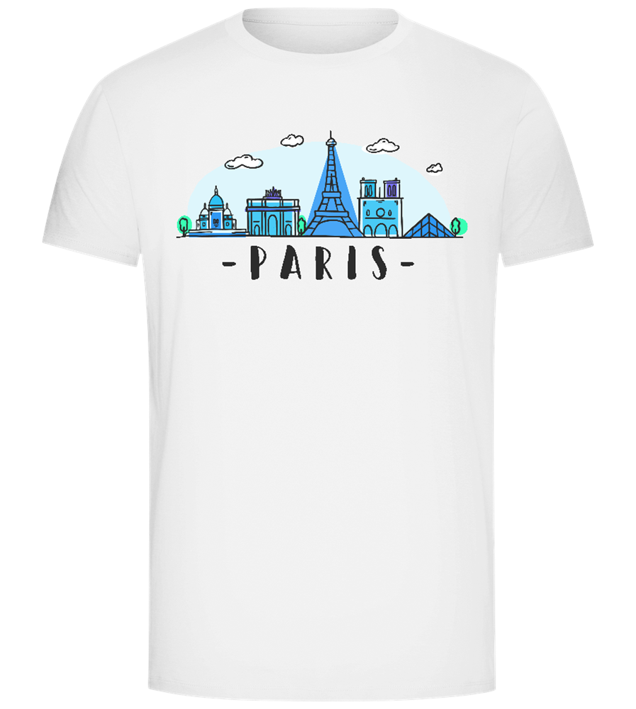 Paris City Skyline Design - Comfort Unisex T-Shirt_WHITE_front