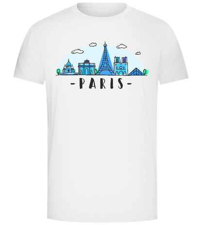 Paris City Skyline Design - Comfort Unisex T-Shirt_WHITE_front