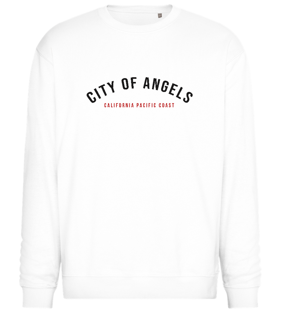 City of Angels Design - Comfort Essential Unisex Sweater_WHITE_front