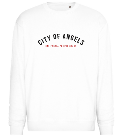 City of Angels Design - Comfort Essential Unisex Sweater_WHITE_front