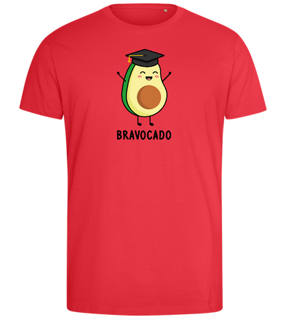 Graduation Bravocado Design - Comfort men's fitted t-shirt_BRIGHT RED_front