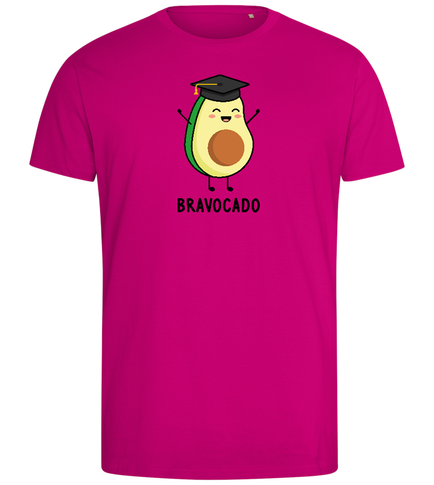 Graduation Bravocado Design - Comfort men's fitted t-shirt_FUCHSIA_front