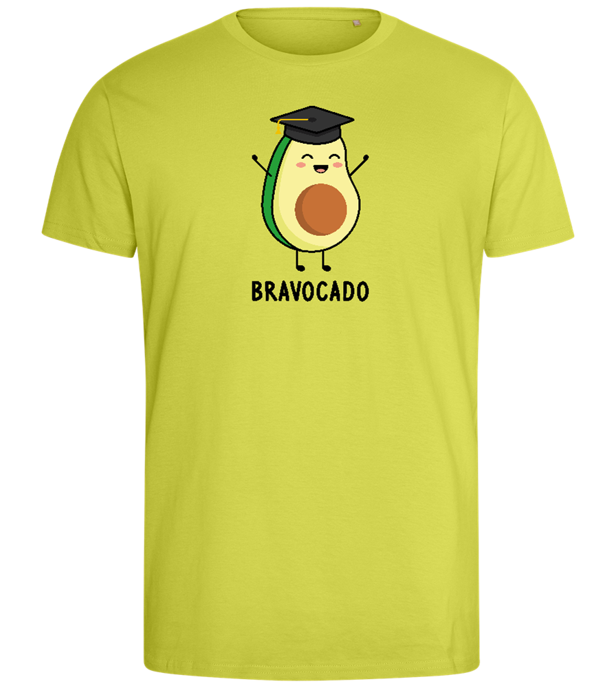 Graduation Bravocado Design - Comfort men's fitted t-shirt_GREEN APPLE_front