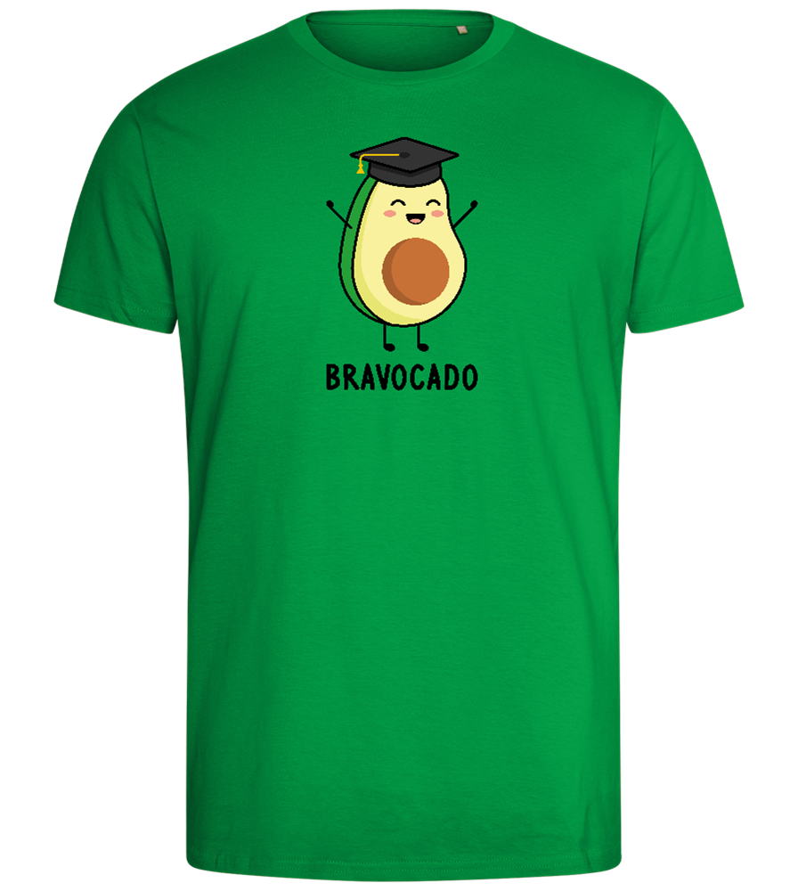 Graduation Bravocado Design - Comfort men's fitted t-shirt_MEADOW GREEN_front