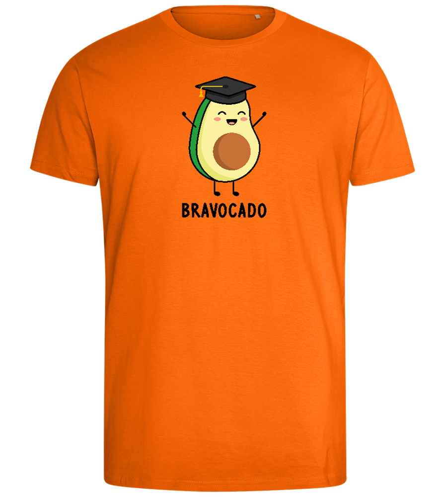 Graduation Bravocado Design - Comfort men's fitted t-shirt_ORANGE_front