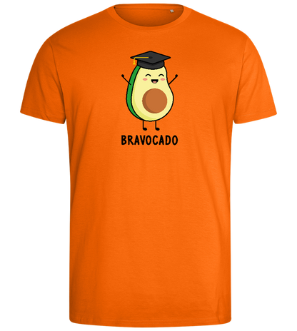 Graduation Bravocado Design - Comfort men's fitted t-shirt_ORANGE_front