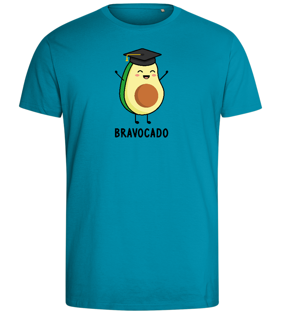 Graduation Bravocado Design - Comfort men's fitted t-shirt_TURQUOISE_front