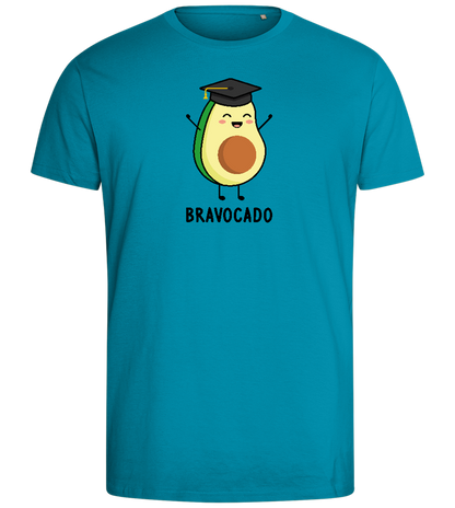 Graduation Bravocado Design - Comfort men's fitted t-shirt_TURQUOISE_front