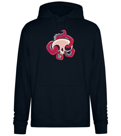 Squid Skull Design - Premium Essential Unisex Hoodie_BLACK_front