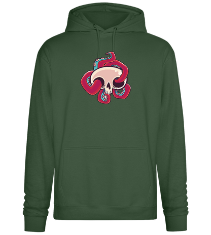 Squid Skull Design - Premium Essential Unisex Hoodie_GREEN BOTTLE_front