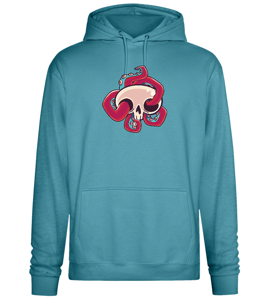 Squid Skull Design - Premium Essential Unisex Hoodie_POOL BLUE_front