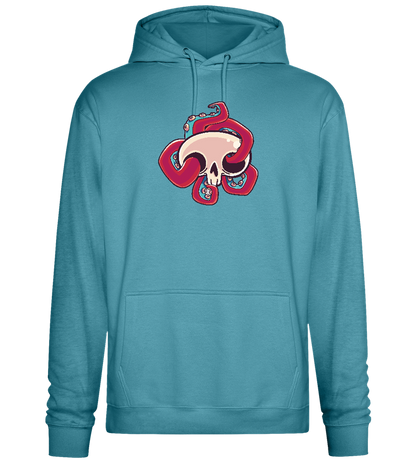 Squid Skull Design - Premium Essential Unisex Hoodie_POOL BLUE_front