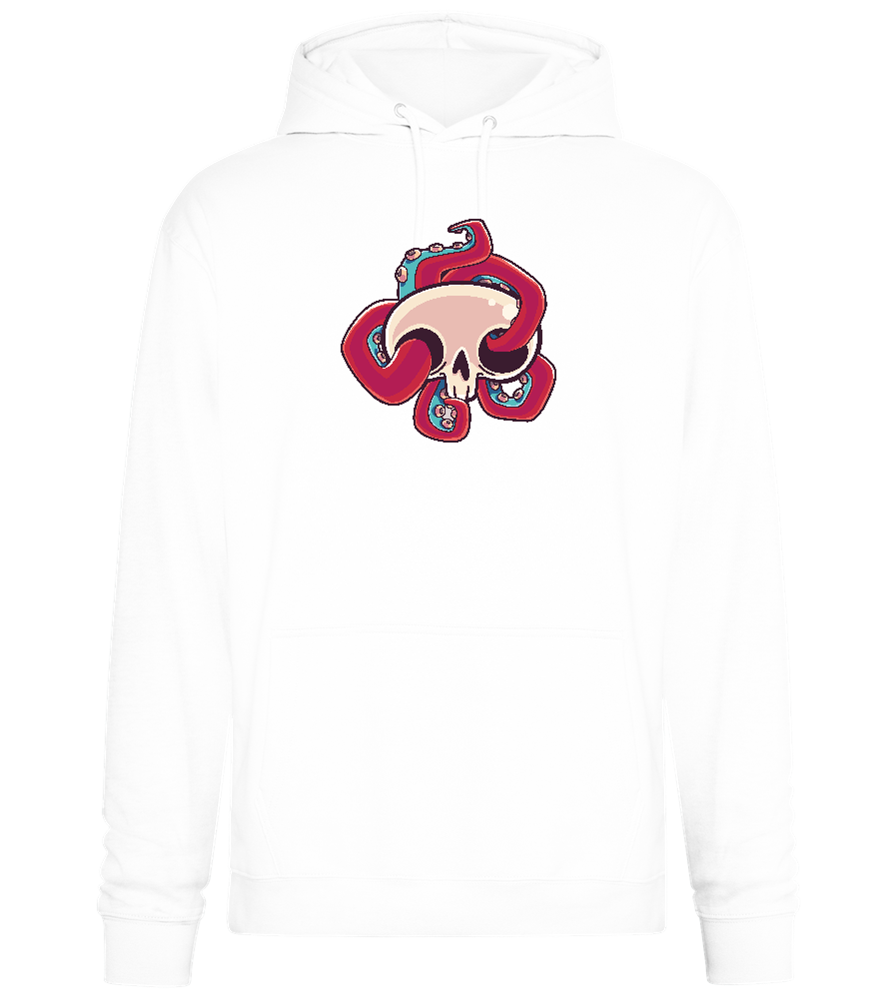 Squid Skull Design - Premium Essential Unisex Hoodie_WHITE_front