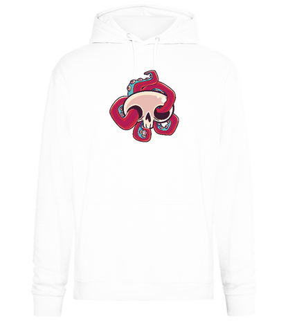 Squid Skull Design - Premium Essential Unisex Hoodie_WHITE_front