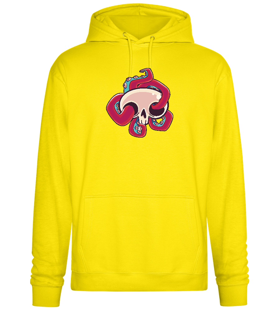 Squid Skull Design - Premium Essential Unisex Hoodie_YELLOW_front