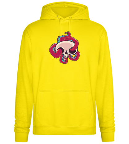 Squid Skull Design - Premium Essential Unisex Hoodie_YELLOW_front