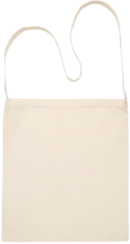 Zodiac Aquarius Design - Essential cross shoulder cotton tote bag_BEIGE_back