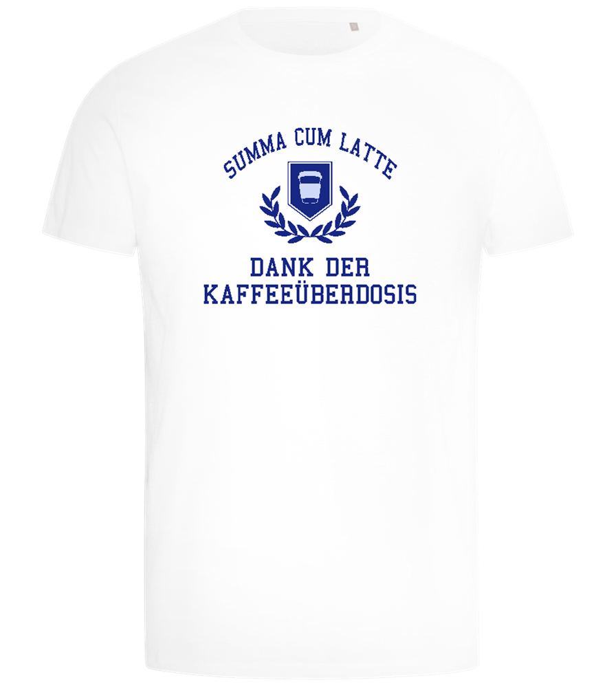 Kaffeeüberdosis Design - Comfort men's t-shirt_WHITE_front