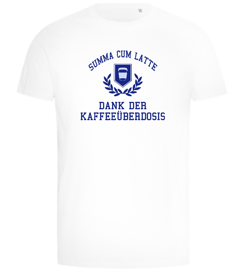 Kaffeeüberdosis Design - Comfort men's t-shirt_WHITE_front