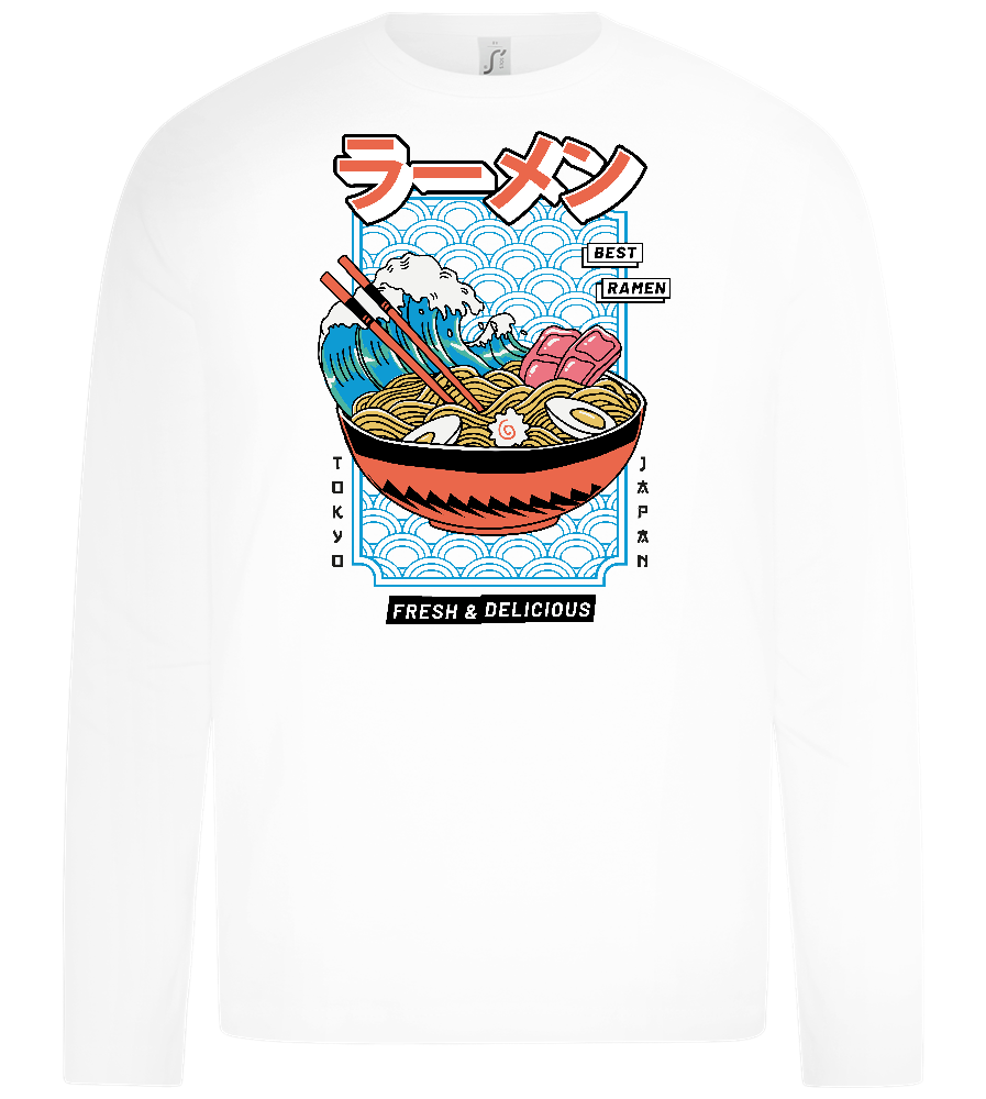 Best Ramen Design - Premium kids long sleeve t-shirt_WHITE_front