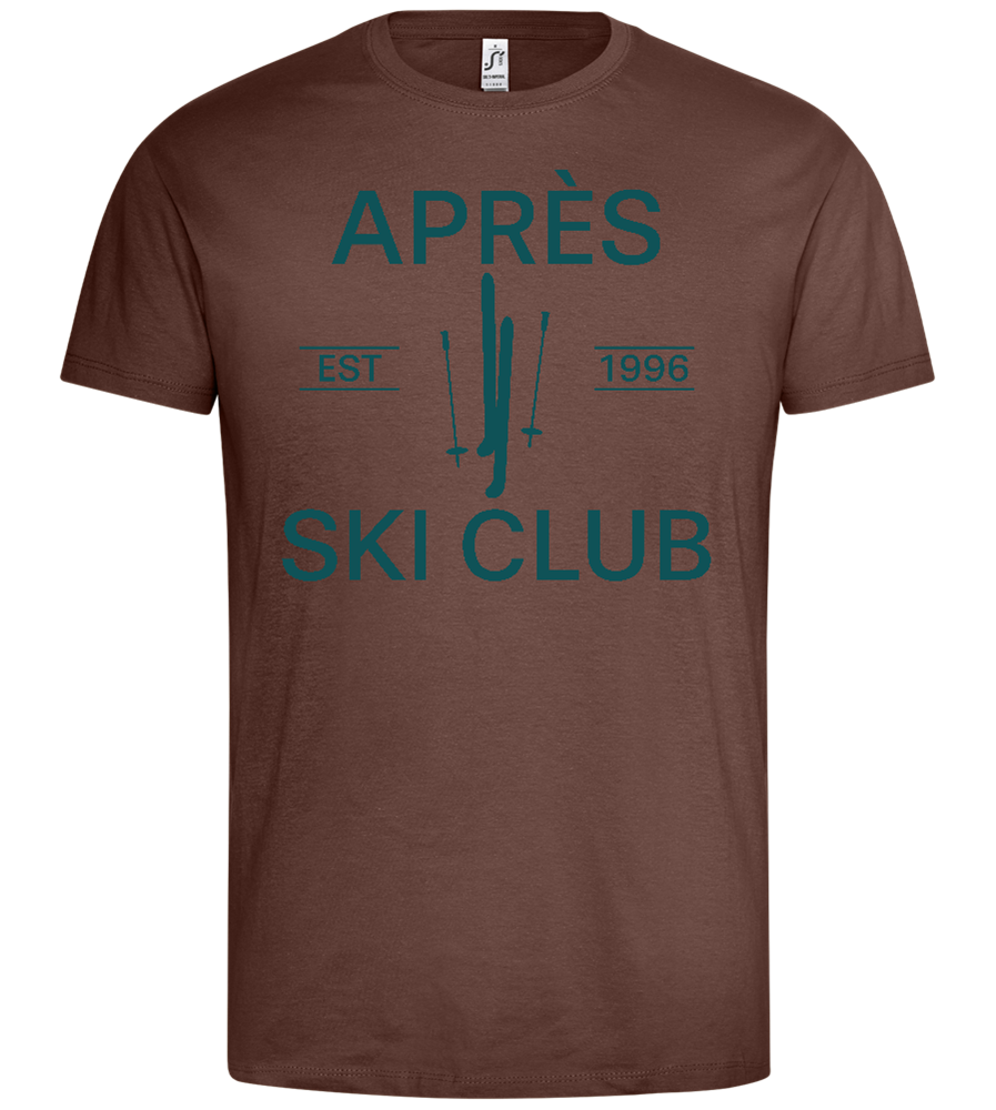 Après Ski Club Design - Premium men's t-shirt_CHOCOLATE_front