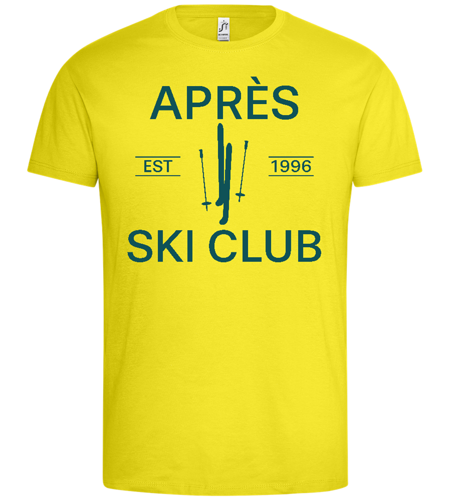 Après Ski Club Design - Premium men's t-shirt_LEMON_front