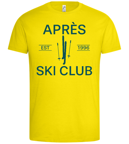 Après Ski Club Design - Premium men's t-shirt_YELLOW_front