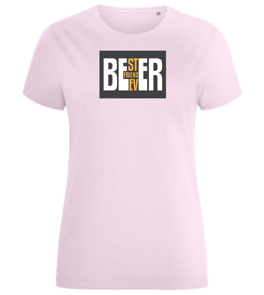 Beer Best Friend Design - Comfort women's fitted t-shirt_LIGHT PINK_front