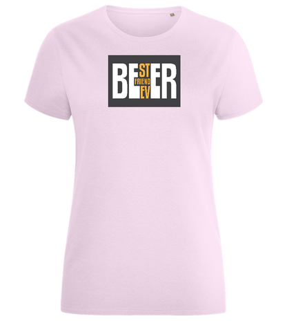 Beer Best Friend Design - Comfort women's fitted t-shirt_LIGHT PINK_front