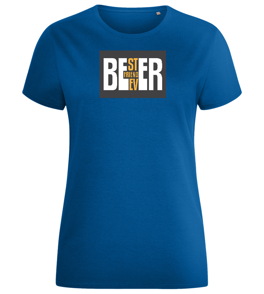 Beer Best Friend Design - Comfort women's fitted t-shirt_ROYAL_front