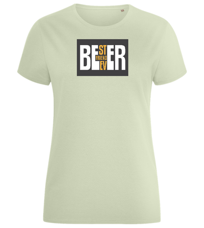 Beer Best Friend Design - Comfort women's fitted t-shirt_SILESTONE_front