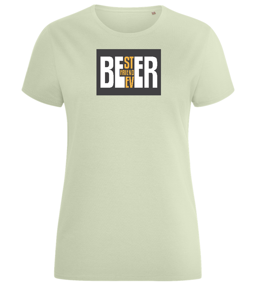 Beer Best Friend Design - Comfort women's fitted t-shirt_SILESTONE_front