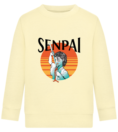 Senpai Sunset Design - Comfort Kids Sweater_AMARELO CLARO_front